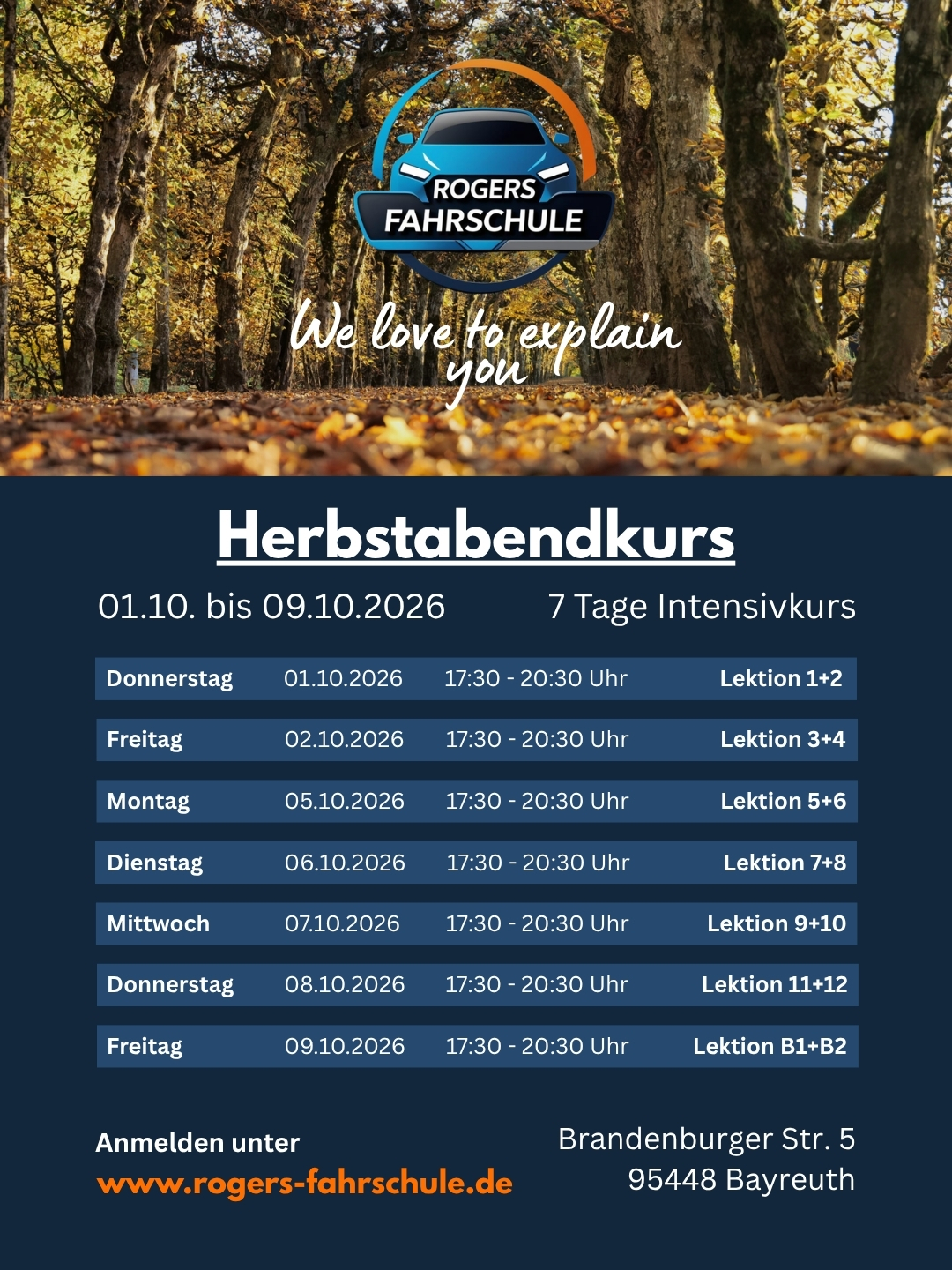 Herbstabendkurs 2026