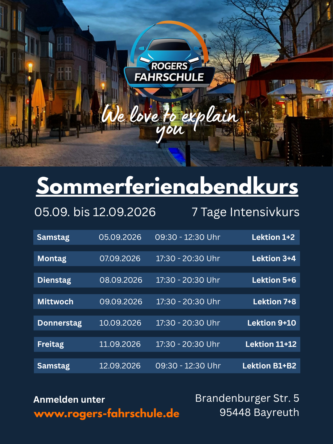 Sommerferienabendkurs 2026